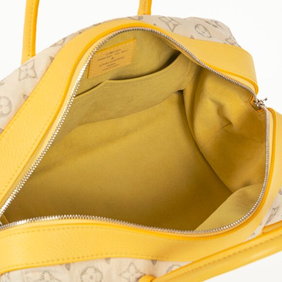 Louis Vuitton SS/12 Squat MM Denim Jaune Handbag - Picture 13 of 15
